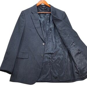 Jos A Bank 42L Mens Gray Wool‎ Cashmere Two Button Blazer Jacket